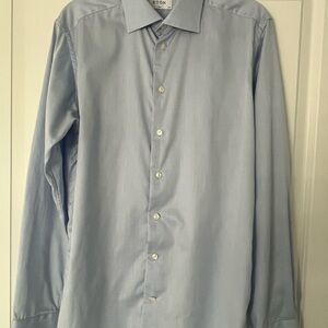 Eton Men's Light Blue Dress Shirt - Spread Collar